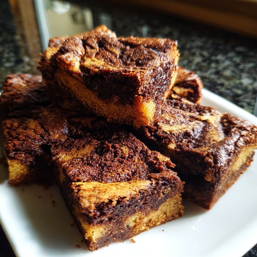Cottage Cheese Brownies with Cocoa Swirl