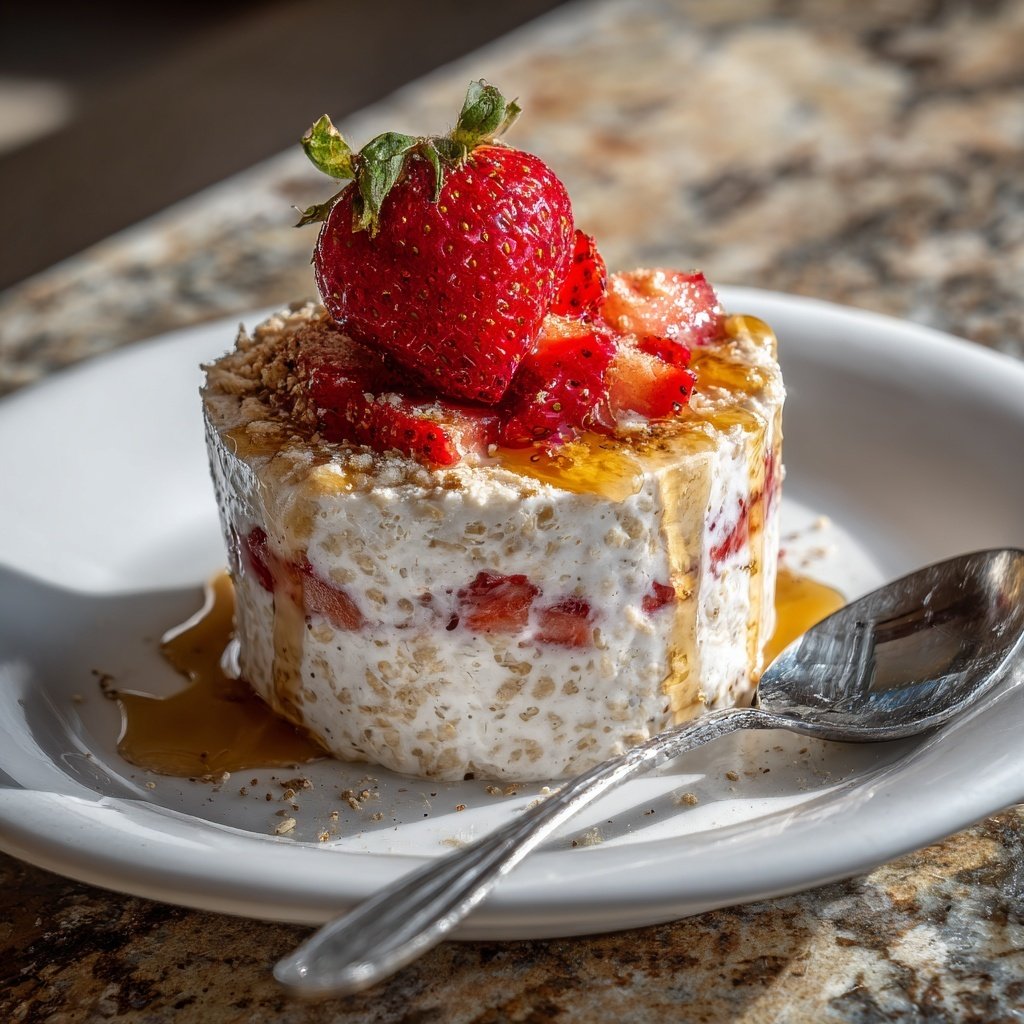 Strawberry Cheesecake Overnight Oats Easy