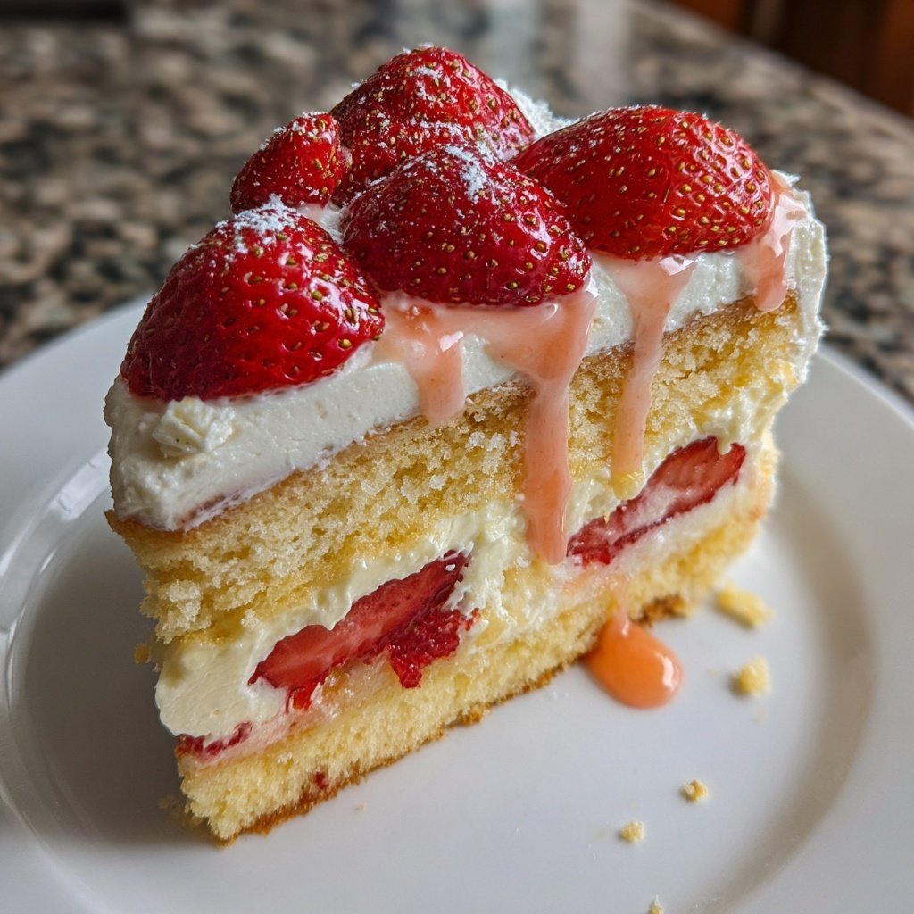 Mini Heart Cake with Strawberry Vanilla Cream