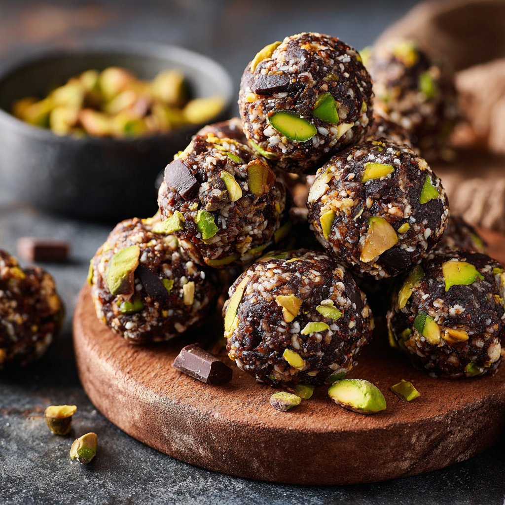 Chocolate Pistachio Energy Bites