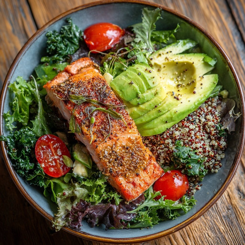 High Protein Salmon Dinner Bowl
