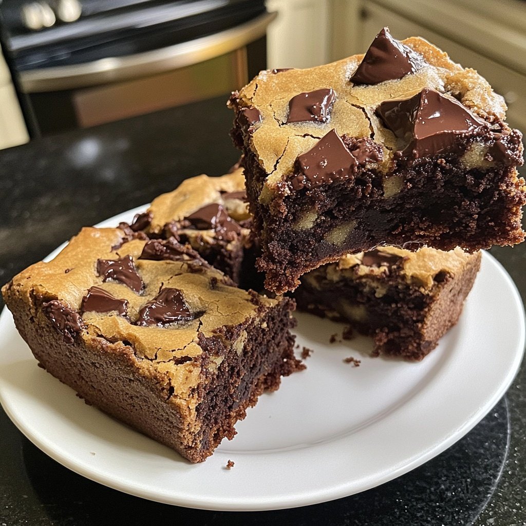 The Best Fudgy Chewy Browkies (Brookies) - Savvy Bites