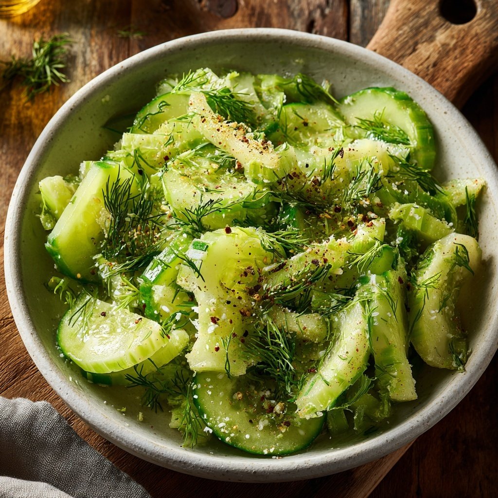 Celery Salad With Cucumber And Dill