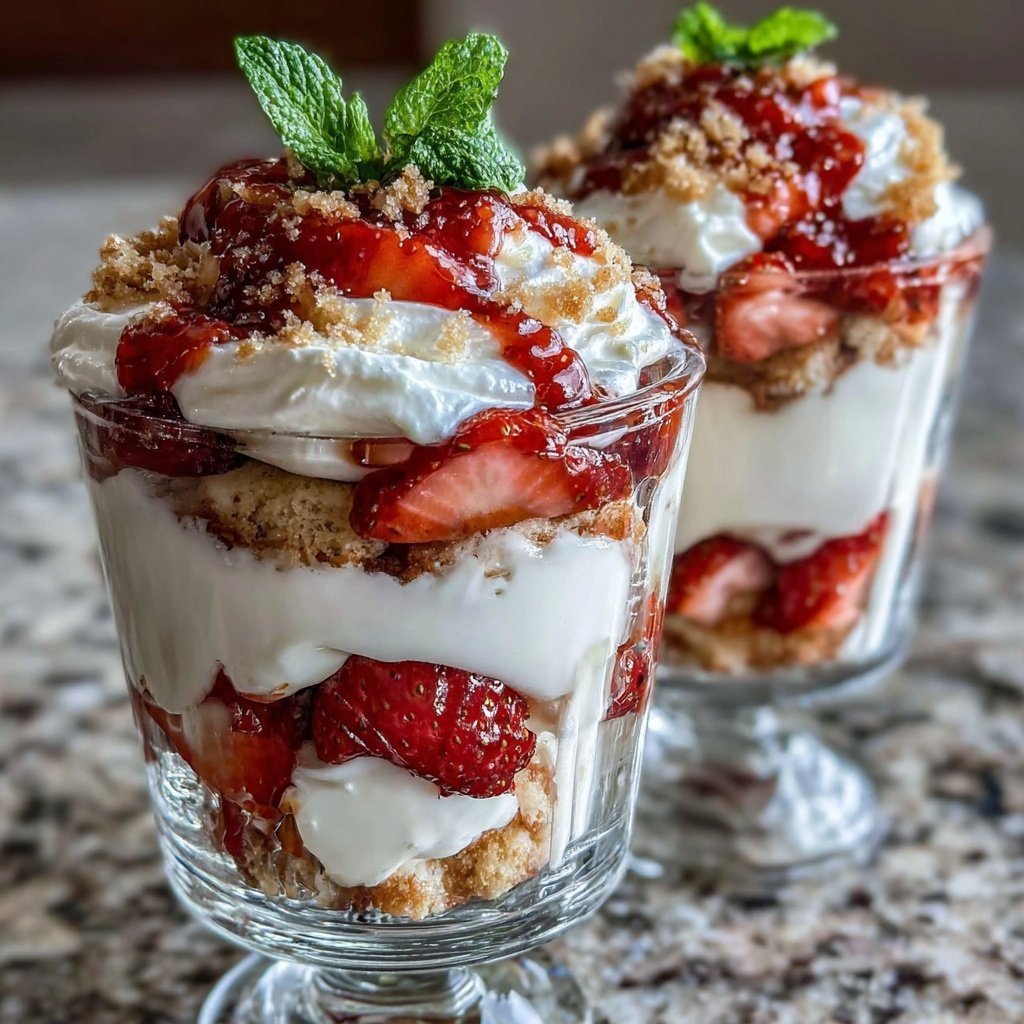 Strawberry Shortcake Parfait Cups