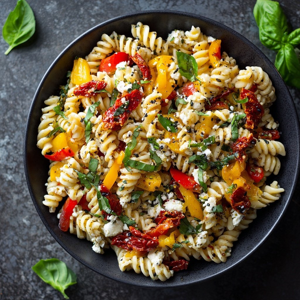 Mediterranean Pasta Salad With Herbs