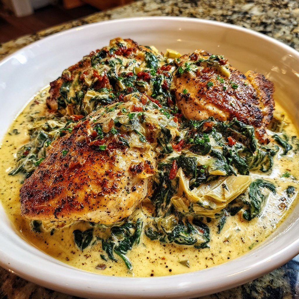 Creamy Spinach Artichoke Chicken