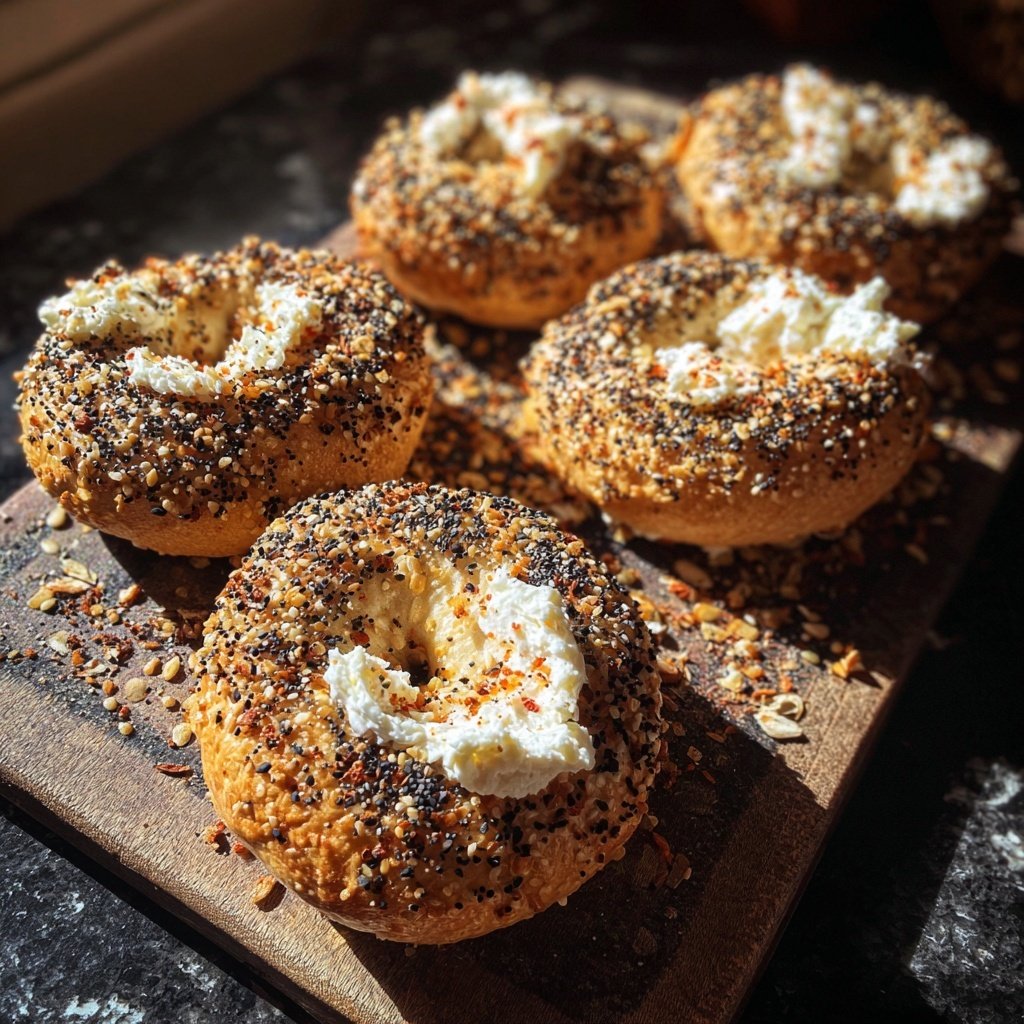 Protein Seeded Breakfast Bagels