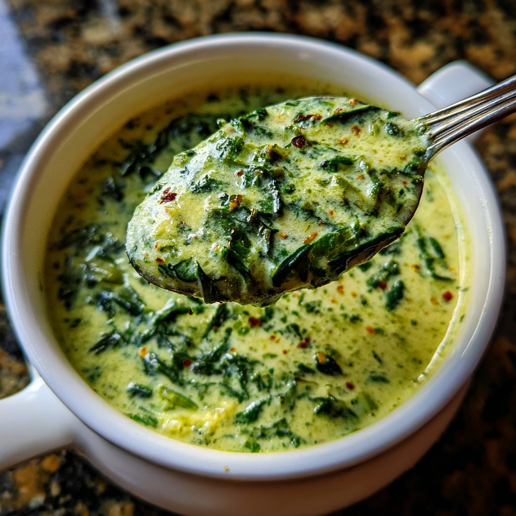 Creamy Lemon Spinach Soup