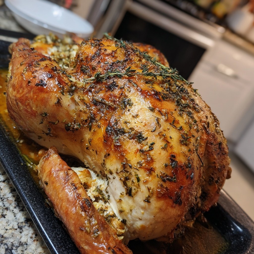 Seasonal & Festive Thanksgiving Herb Stuffed Turkey