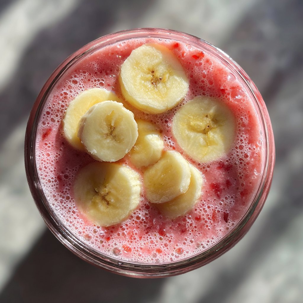 Fresh Strawberry Smoothie With Banana