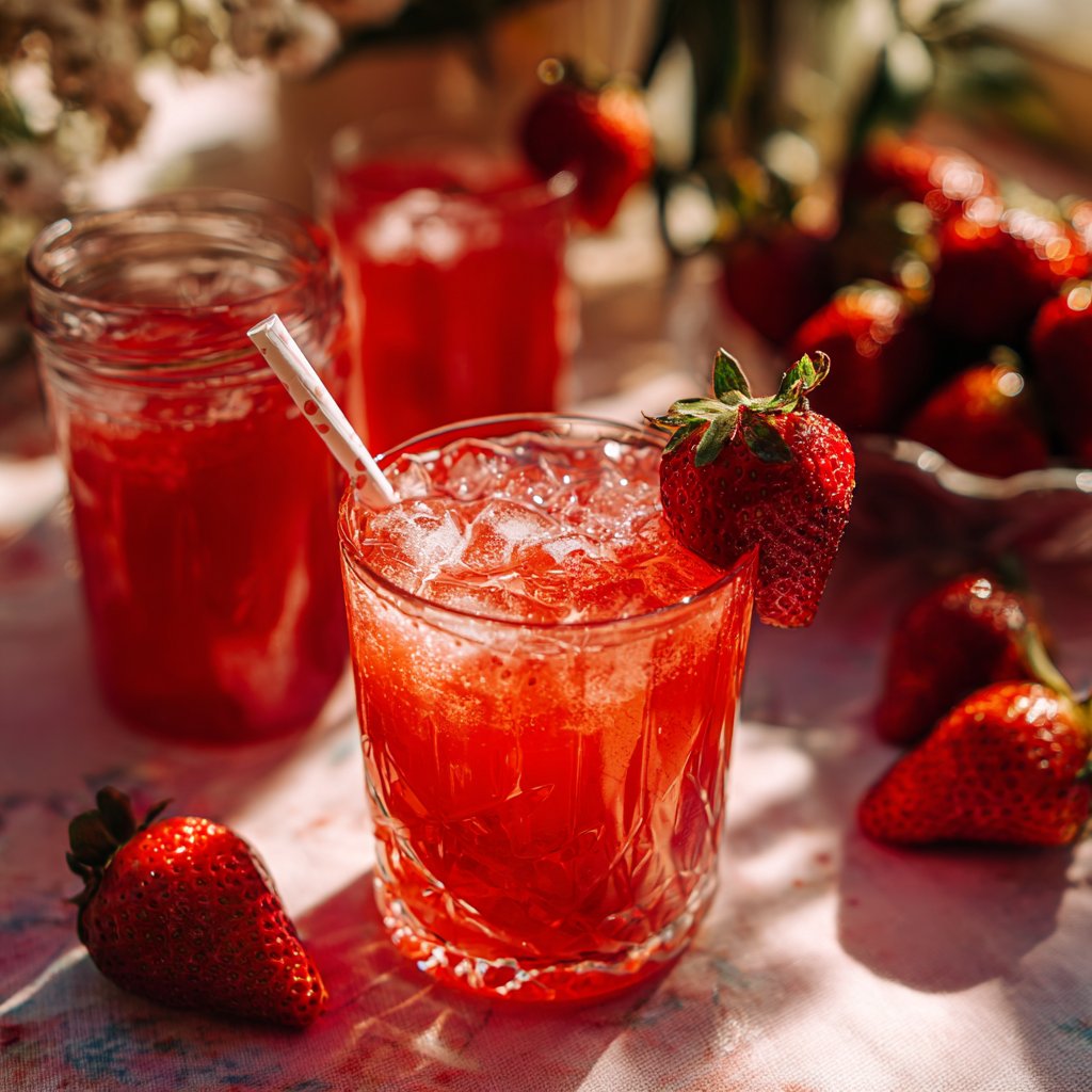 Spring Drinks With Strawberries